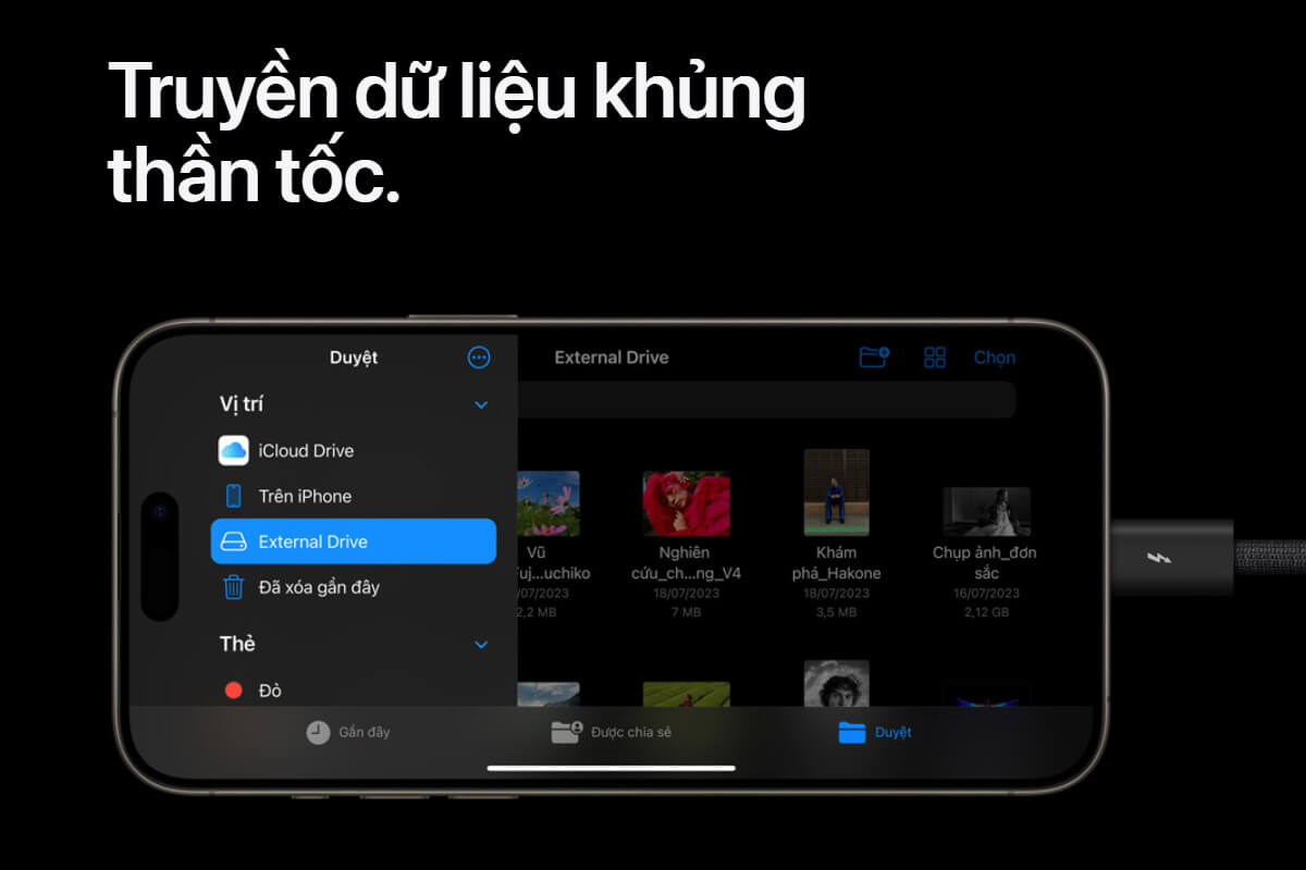 Cổng kết nối iPhone 15 Pro Max