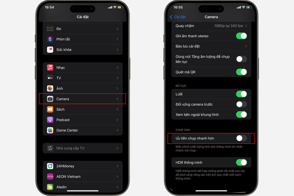Cài đặt camera iPhone - Hình 2