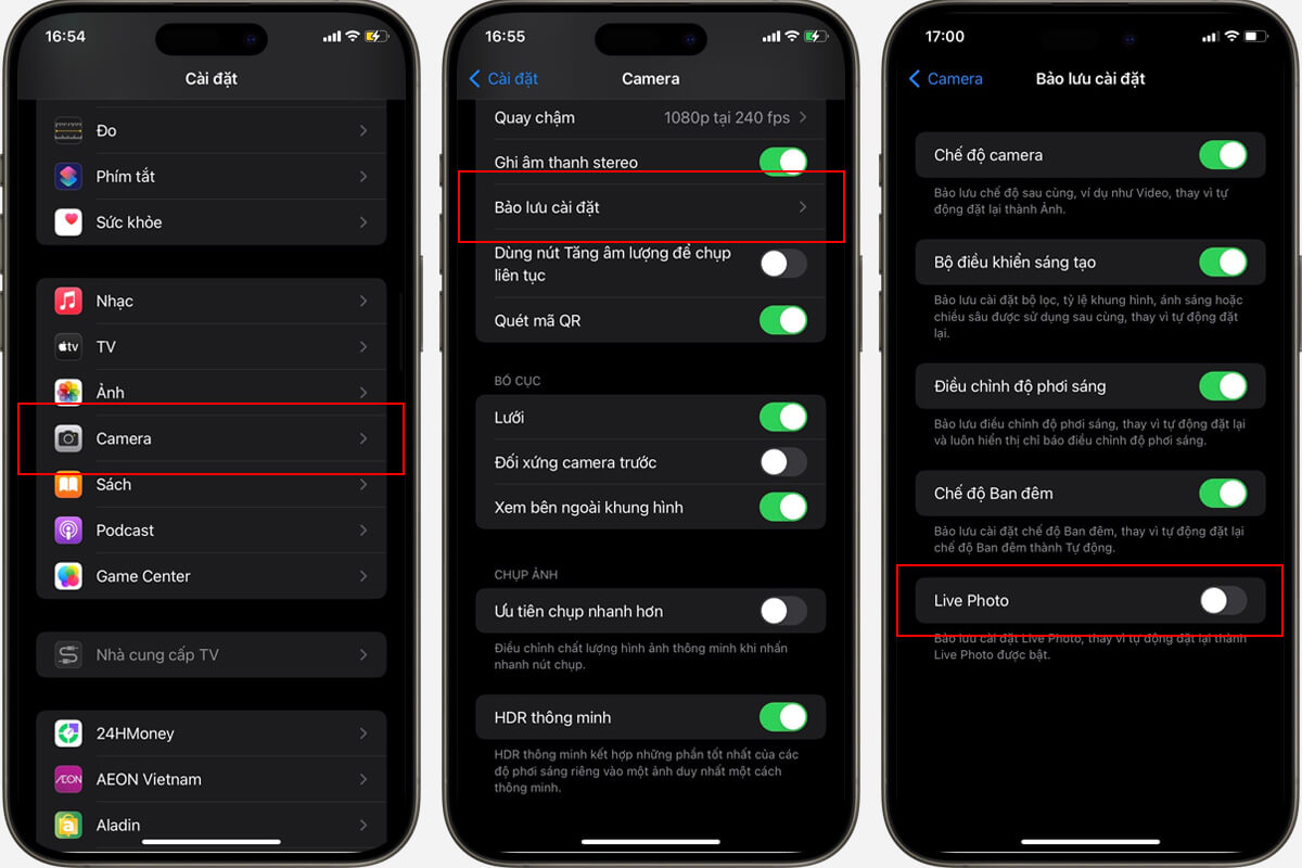 Cài đặt camera iPhone - Hình 5