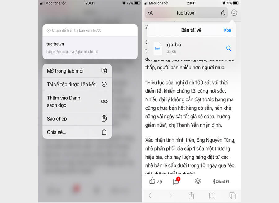 6 mẹo cực hay khi lướt web trên iPhone chỉ với thao tác nhấn giữ - Hình 4 6 mẹo cực hay khi lướt web trên iPhone chỉ với thao tác nhấn giữ - Hình 4