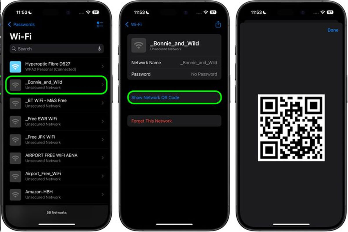 Chia sẻ mật khẩu Wi-Fi bằng mã QR
