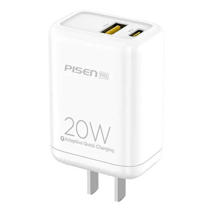 Củ Sạc PISEN Pro Dual Port QP 20W (QC, PD 20W ) for iPhone 12