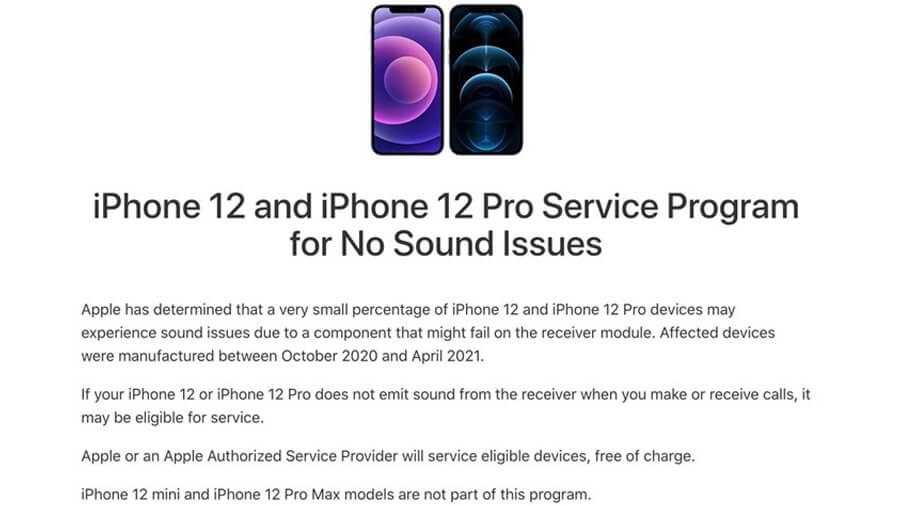 Apple bất ngờ gia tăng thời hạn sửa miễn phí iPhone 12 và 12 Pro bị lỗi âm thanh Apple bất ngờ gia tăng thời hạn sửa miễn phí iPhone 12 và 12 Pro bị lỗi âm thanh