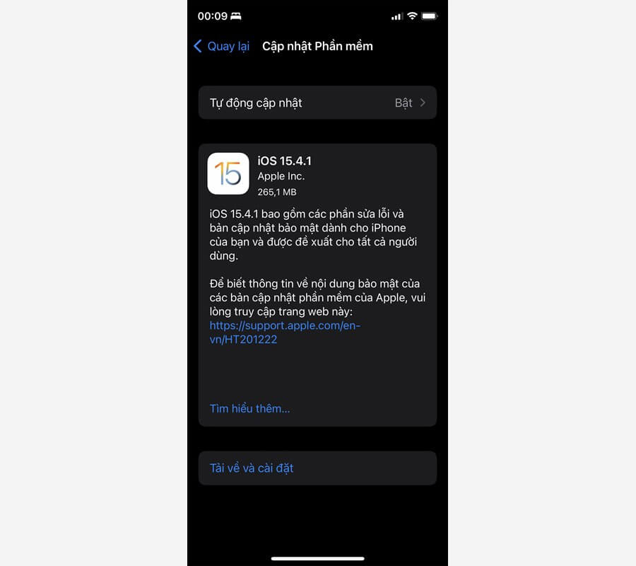 Apple chính thức phát hành iOS 15.4.1, giúp khắc phục sự cố  Apple chính thức phát hành iOS 15.4.1, giúp khắc phục sự cố