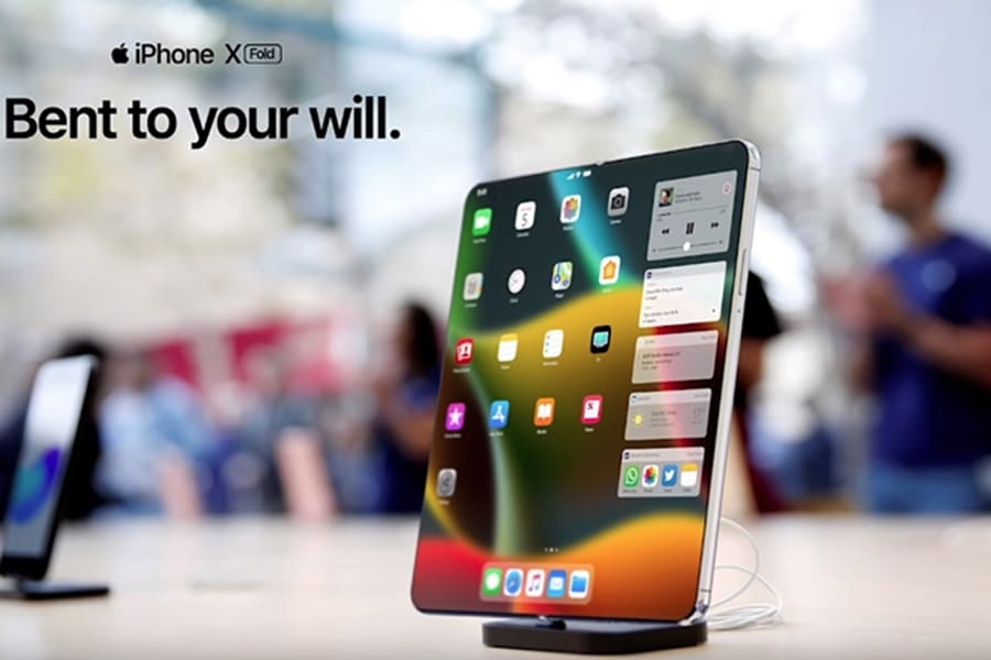 Apple iPhone gập đẹp mê ly, thách thức Galaxy Fold và Mate X Apple iPhone gập đẹp mê ly, thách thức Galaxy Fold và Mate X
