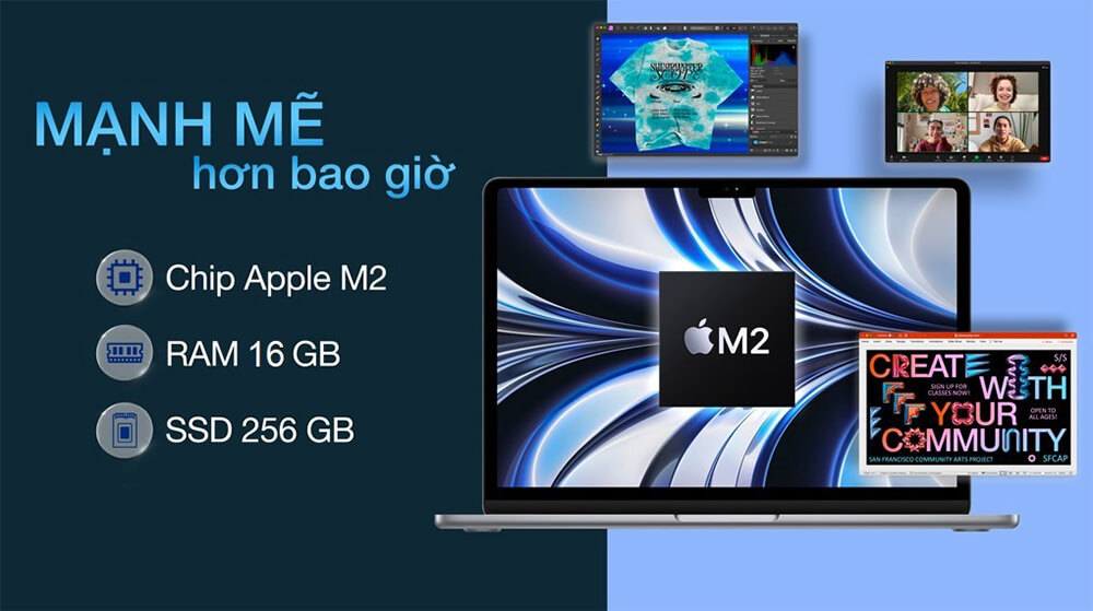 MacBook Air 13-inch 2022 | M2 16GB/256GB - Hiệu năng