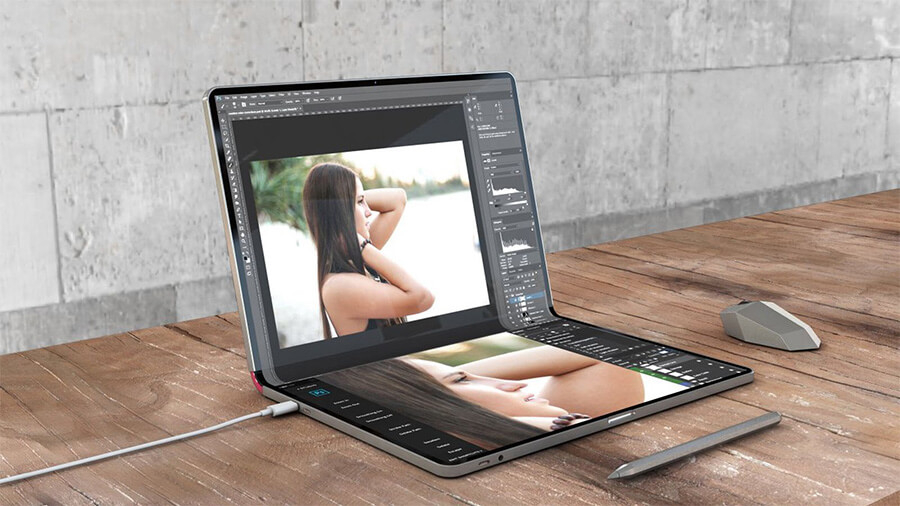 Concept MacBook màn hình gập