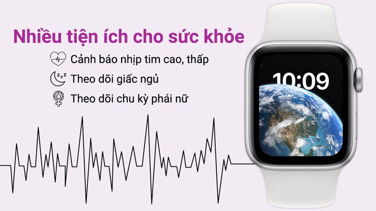 Đồng hồ thông minh Apple Watch SE 2022 GPS 40mm - Đa dạng tính năng chăm sóc và theo dõi sức khoẻ