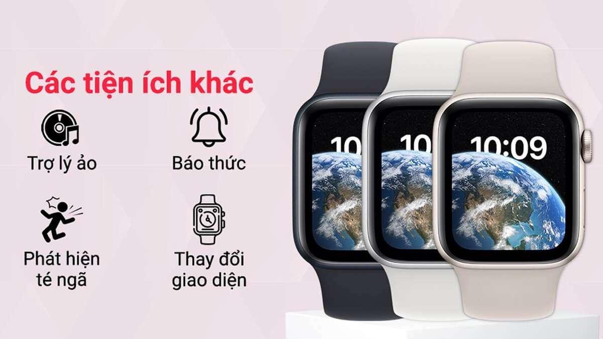 Đồng hồ thông minh Apple Watch SE 2022 GPS 40mm - Nhiều tính năng hấp dẫn khác