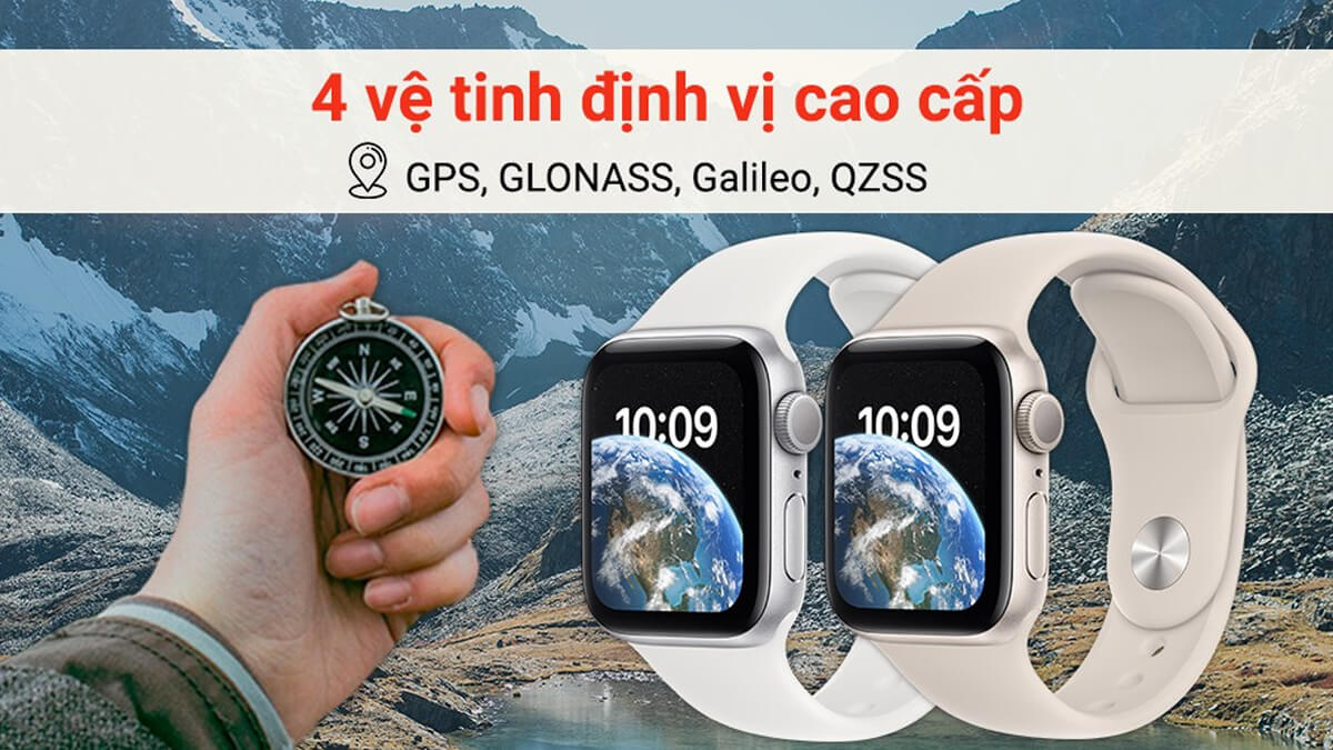 Đồng hồ thông minh Apple Watch SE 2022 GPS 40mm - Định vị GPS