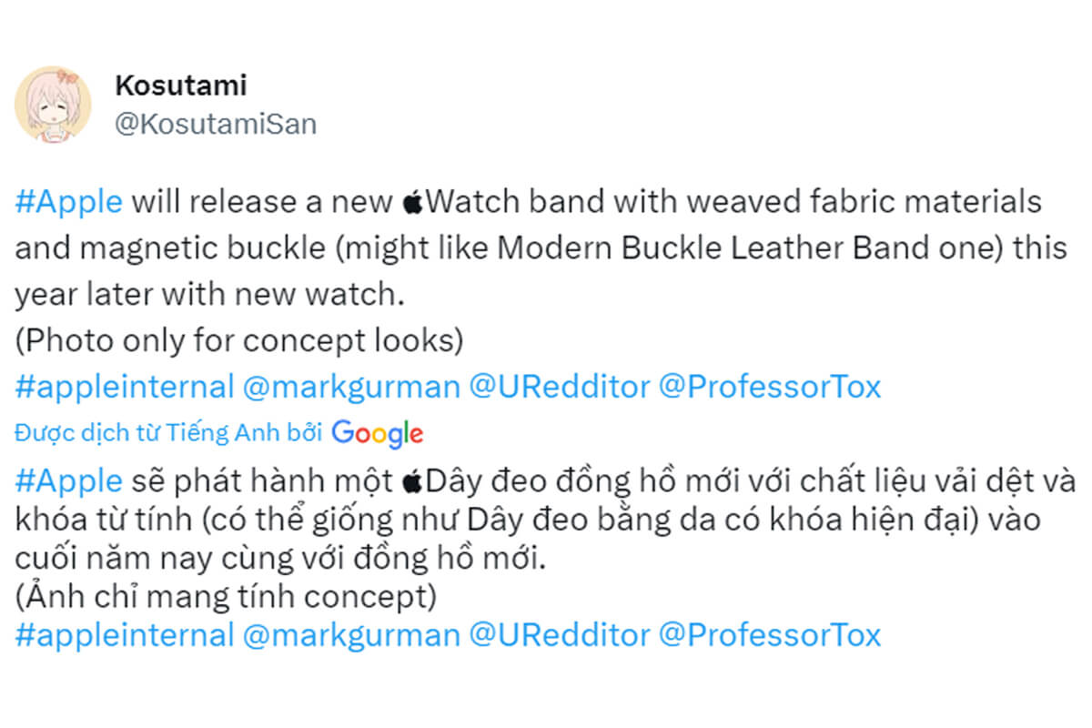 Apple Watch Series 9 sẽ xuất hiện cùng tùy chọn vòng dây độc đáo mới - Hình 1 Apple Watch Series 9 sẽ xuất hiện cùng tùy chọn vòng dây độc đáo mới - Hình 1