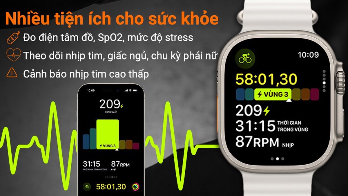 Apple Watch Ultra 2 LTE dây OCEAN - Hình 5 Apple Watch Ultra 2 LTE dây OCEAN - Hình 5