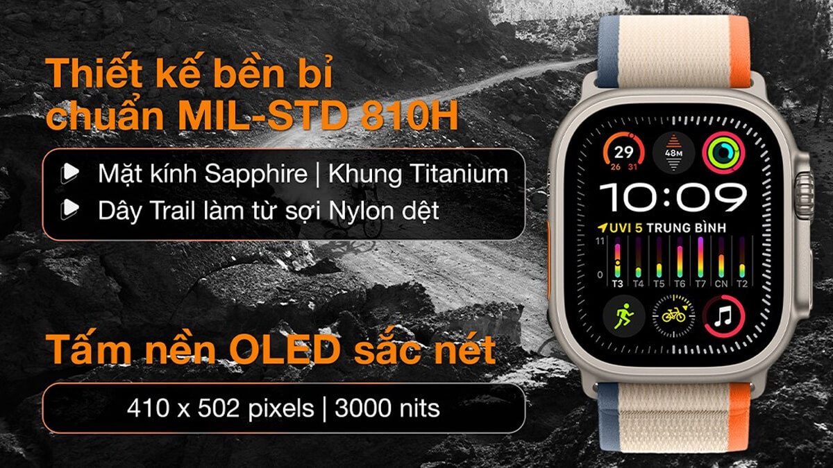 Apple Watch Ultra 2 LTE dây TRAIL - Hình 1 Apple Watch Ultra 2 LTE dây TRAIL - Hình 1