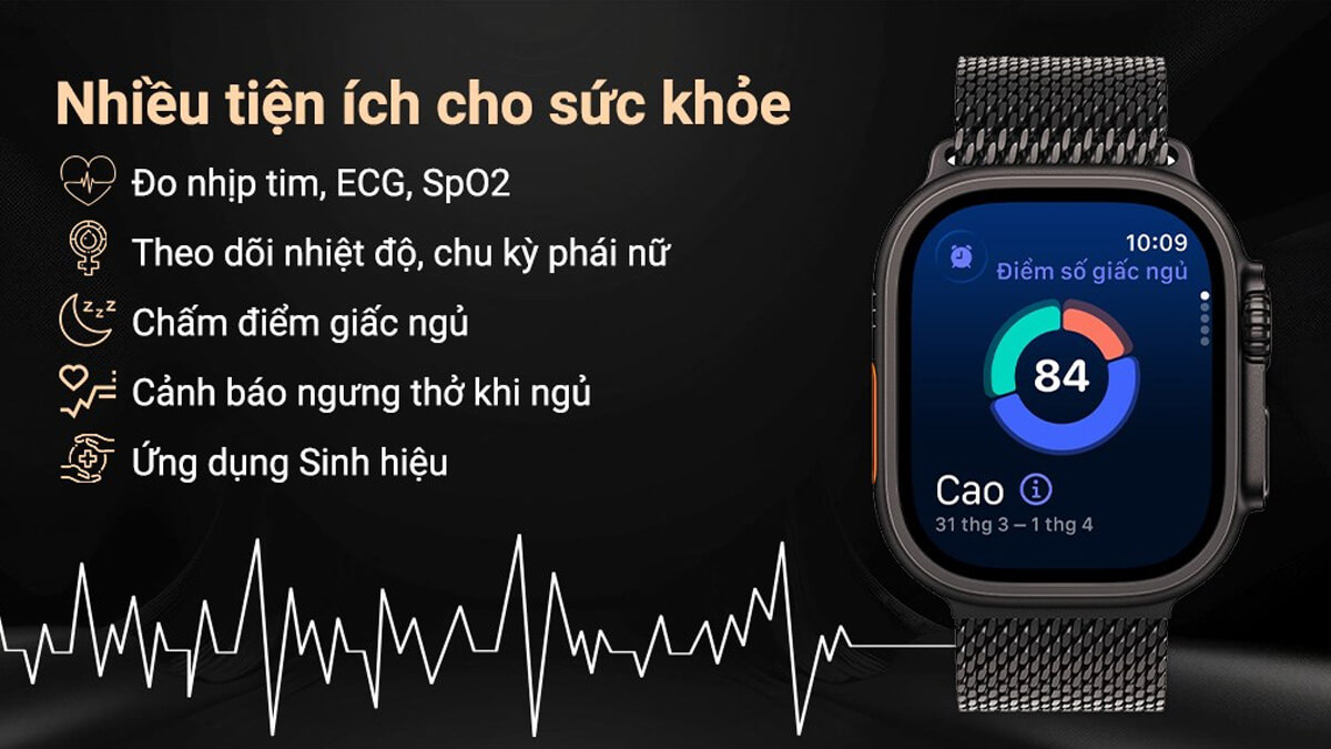 Apple Watch Ultra 3 - Tiện ích sức khỏe Apple Watch Ultra 3 - Tiện ích sức khỏe