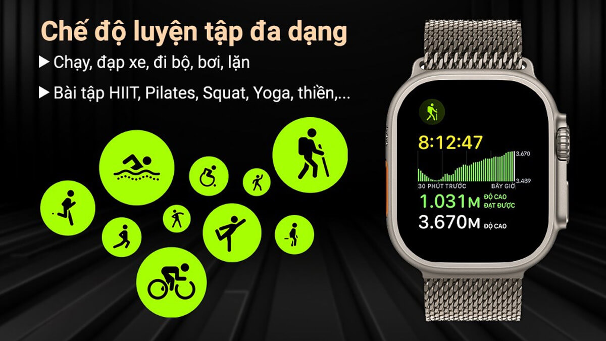Apple Watch Ultra 3 - Luyện tập thể thao Apple Watch Ultra 3 - Luyện tập thể thao