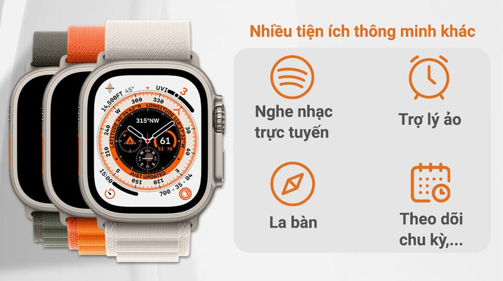 Apple Watch Ultra LTE 49mm - Nhiều tiện ích thông minh khác