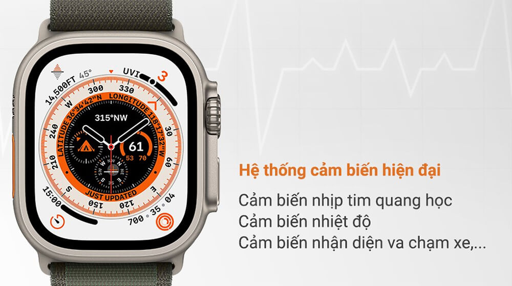 Apple Watch Ultra LTE 49mm - Hệ thống cảm biến hiện đại
