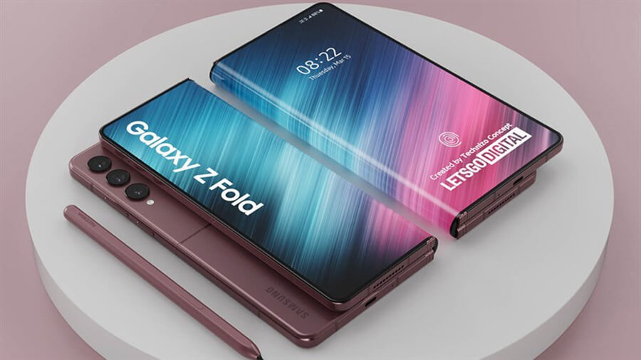 Bất ngờ xuất hiện hình ảnh concept Galaxy Z Fold có thể gập màn hình ngang dọc tùy thích - Hình 1