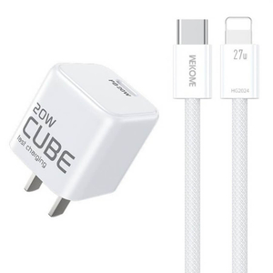 Sạc nhanh Wekome kèm cáp Type C - Lightning PD 20W WU-30