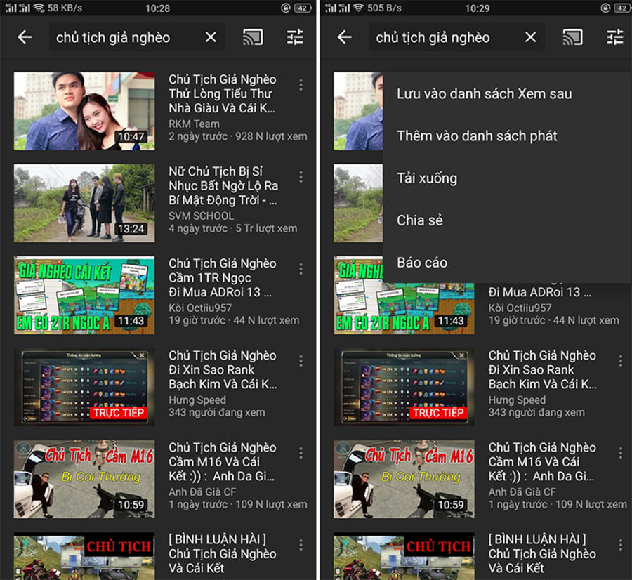 Cách ẩn những video YouTube "Chủ tịch giả nghèo..." trên smartphone và PC - Hình 1 Cách ẩn những video YouTube "Chủ tịch giả nghèo..." trên smartphone và PC - Hình 1