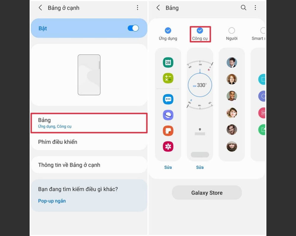 Hướng dẫn cách kích hoạt tính năng Cách bật bảng ở cạnh điện thoại Samsung - Hình 2
