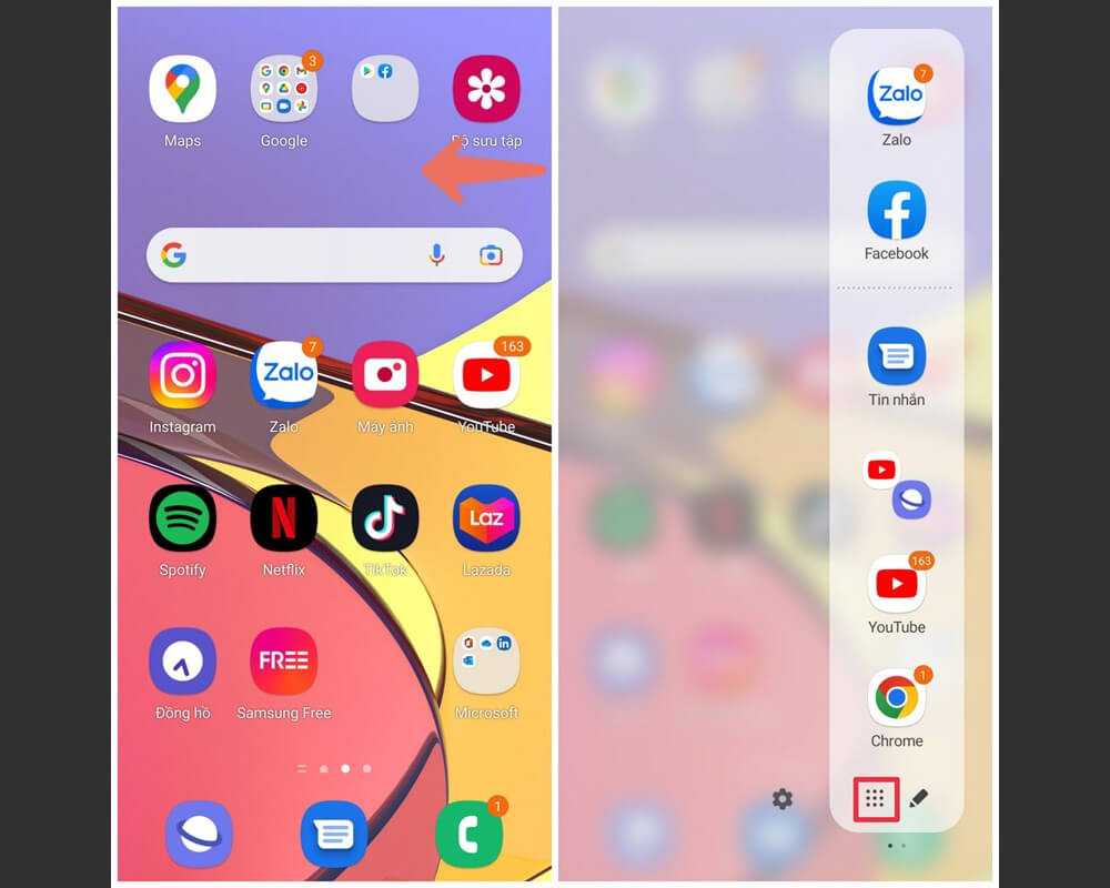 Hướng dẫn cách kích hoạt tính năng Cách bật bảng ở cạnh điện thoại Samsung - Hình 3