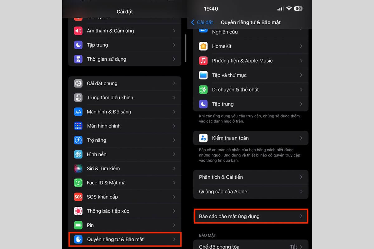 Hướng dẫn cách bật báo cáo bảo mật ứng dụng trên iPhone - Hình 1 Hướng dẫn cách bật báo cáo bảo mật ứng dụng trên iPhone - Hình 1