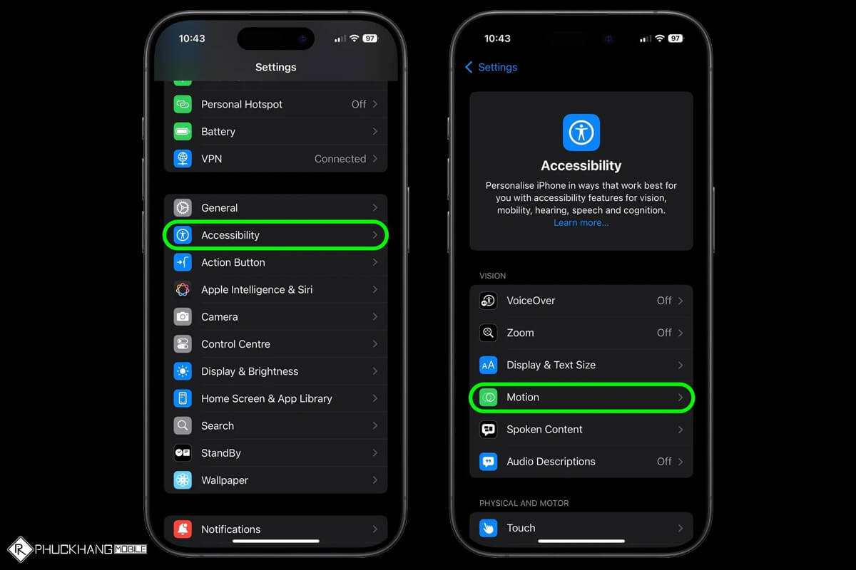Cách bật chế độ giảm say tàu xe trên iPhone - Hình 1