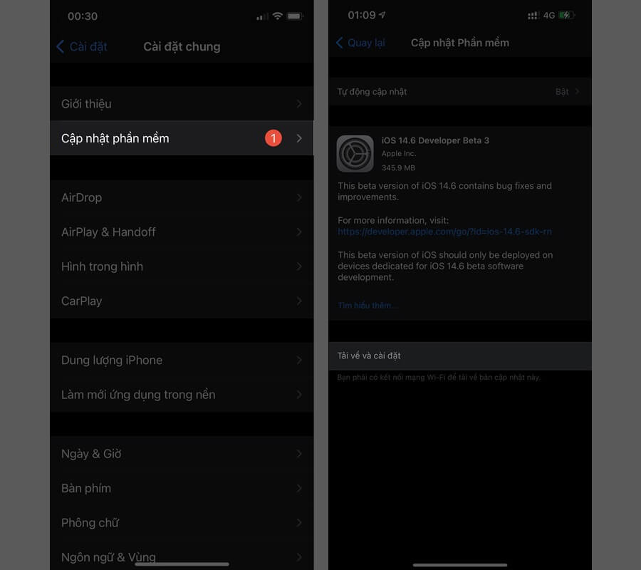 Cách cập nhật iOS 14.6 Beta 3 với nhiều tính năng mới, hiệu năng mượt mà ổn định nhất - Hình 6 Cách cập nhật iOS 14.6 Beta 3 với nhiều tính năng mới, hiệu năng mượt mà ổn định nhất - Hình 6