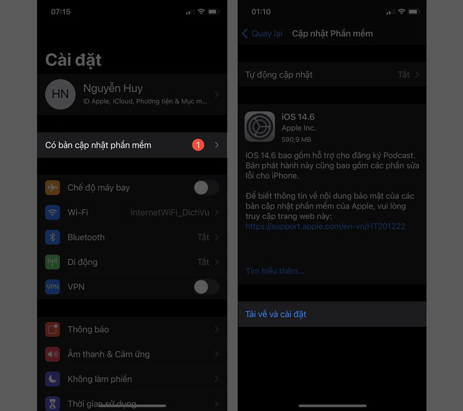 Cách cập nhật iOS 14.6 chính thức: Thêm tính năng mới, sửa các lỗi còn tồn đọng - Hình 9 Cách cập nhật iOS 14.6 chính thức: Thêm tính năng mới, sửa các lỗi còn tồn đọng - Hình 9