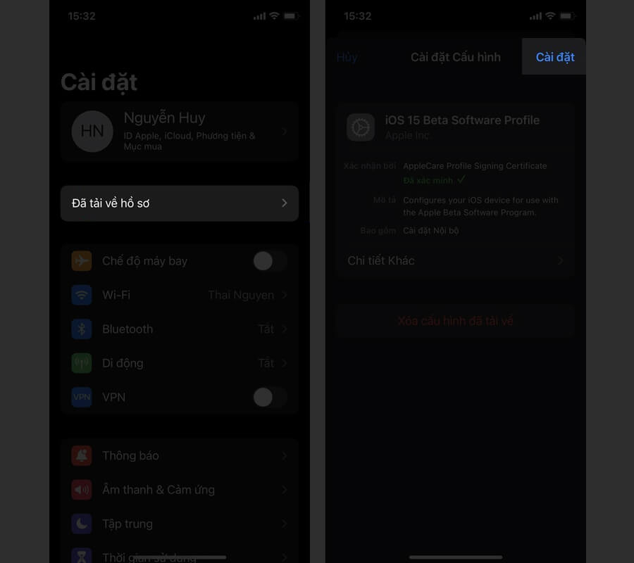 Cách cập nhật iOS 15.1 Beta 3 để trải nghiệm tính năng quay video mới trên iPhone - Hình 4 Cách cập nhật iOS 15.1 Beta 3 để trải nghiệm tính năng quay video mới trên iPhone - Hình 4