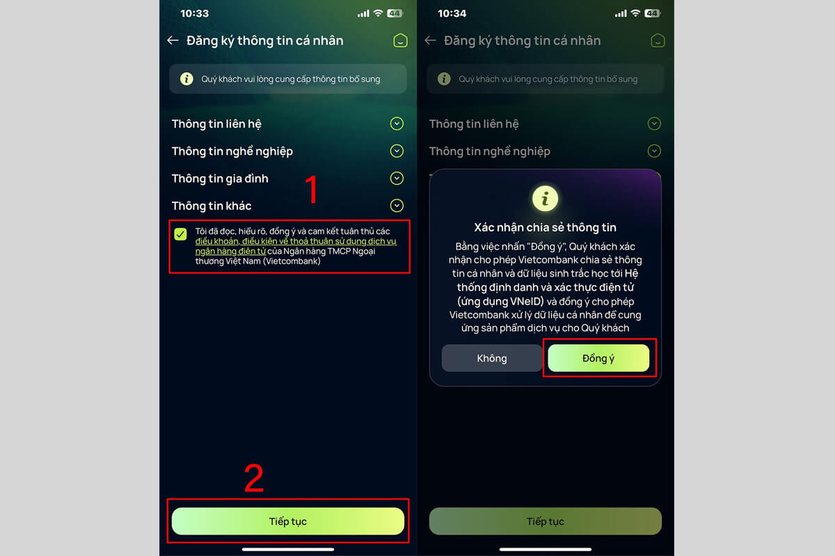 Cách xác thực sinh trắc học ngân hàng mà không cần quét NFC CCCD - Hình 2 Cách cập nhật sinh trắc học ngân hàng bằng VNeID - Hình 2