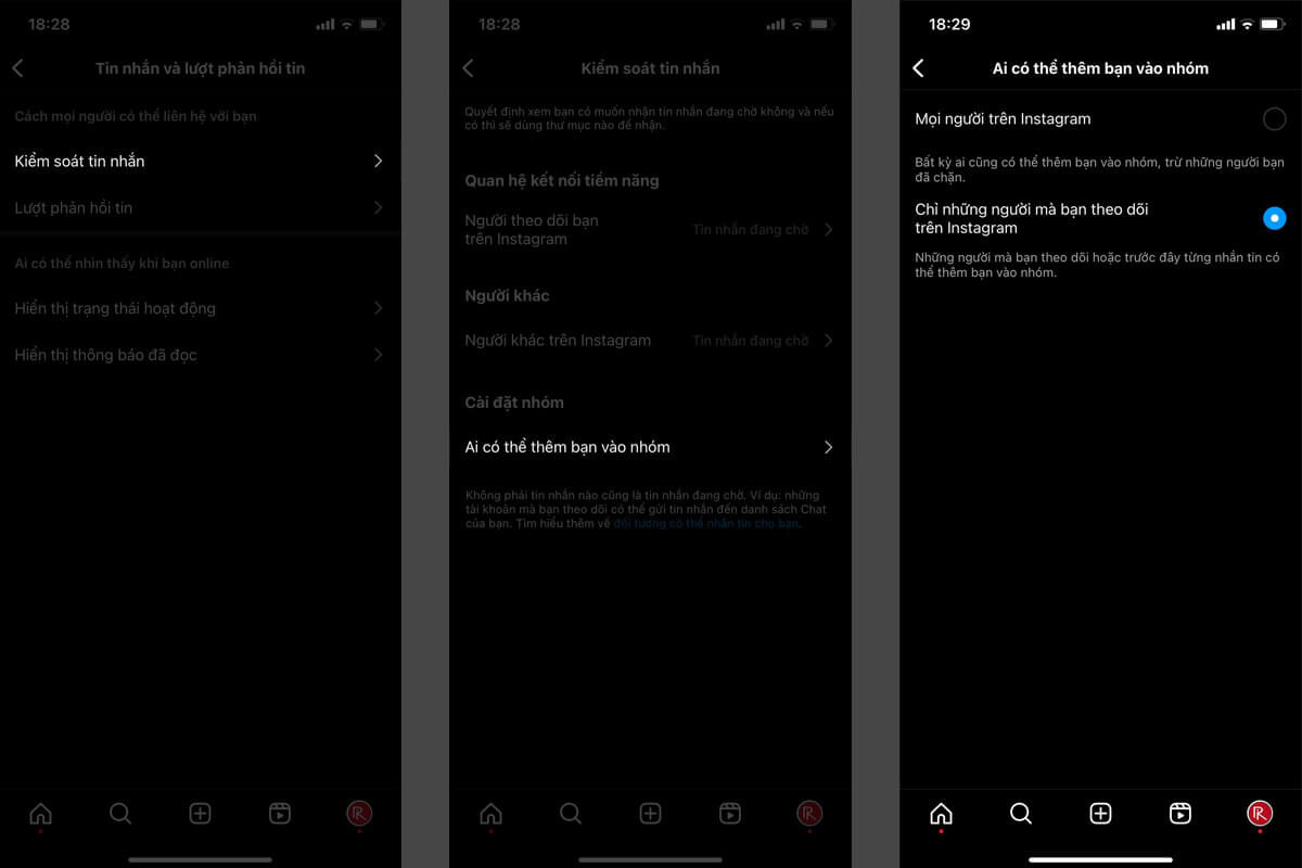 Cách chặn thêm vào nhóm trên Instagram - Hình 2