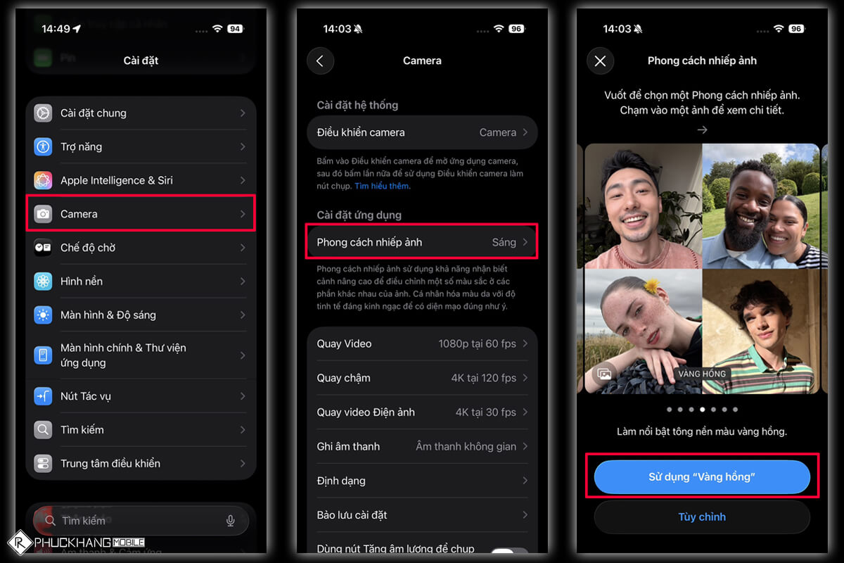 Cách chỉnh phong cách chụp ảnh trên iPhone