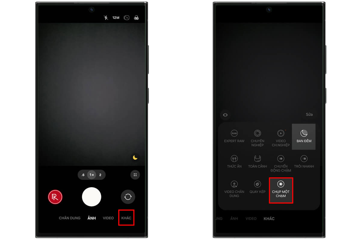 Chụp một chạm trên Samsung