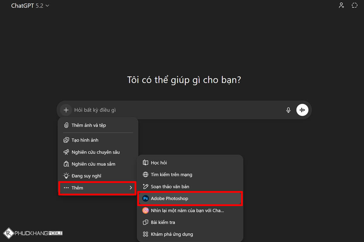 Chỉnh ảnh bằng ChatGPT