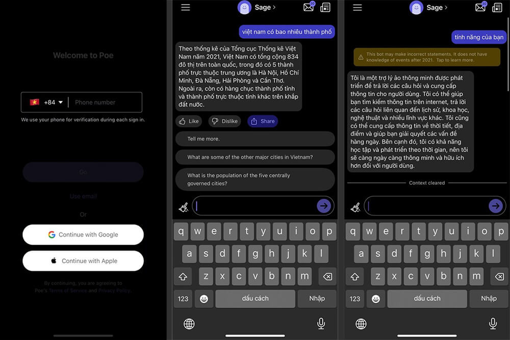 Cách dùng POE Chatbot AI trên iPhone siêu tiện lợi mà bạn không nên bỏ qua