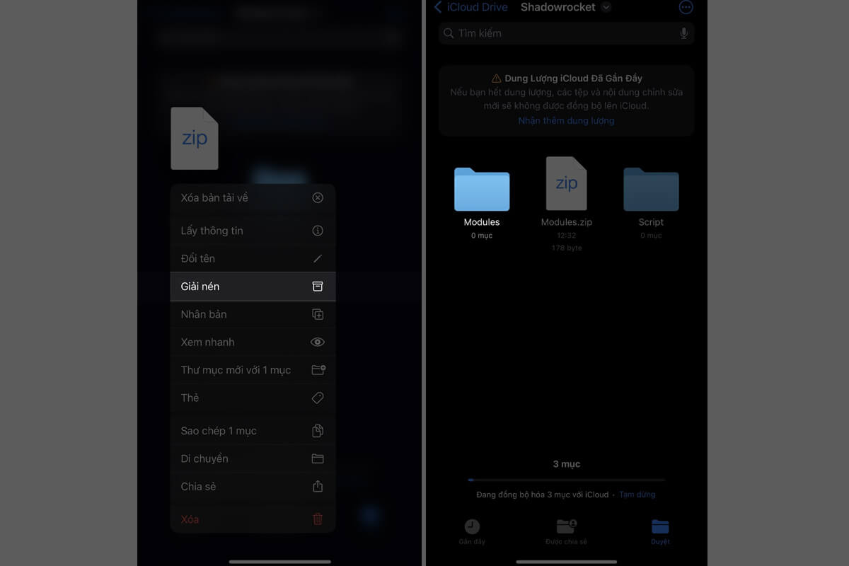 Cách giải nén file trực tiếp ngay trên iPhone, không cần ứng dụng bên thứ 3 - Hình 2 Cách giải nén file trực tiếp trên iPhone - Hình 2