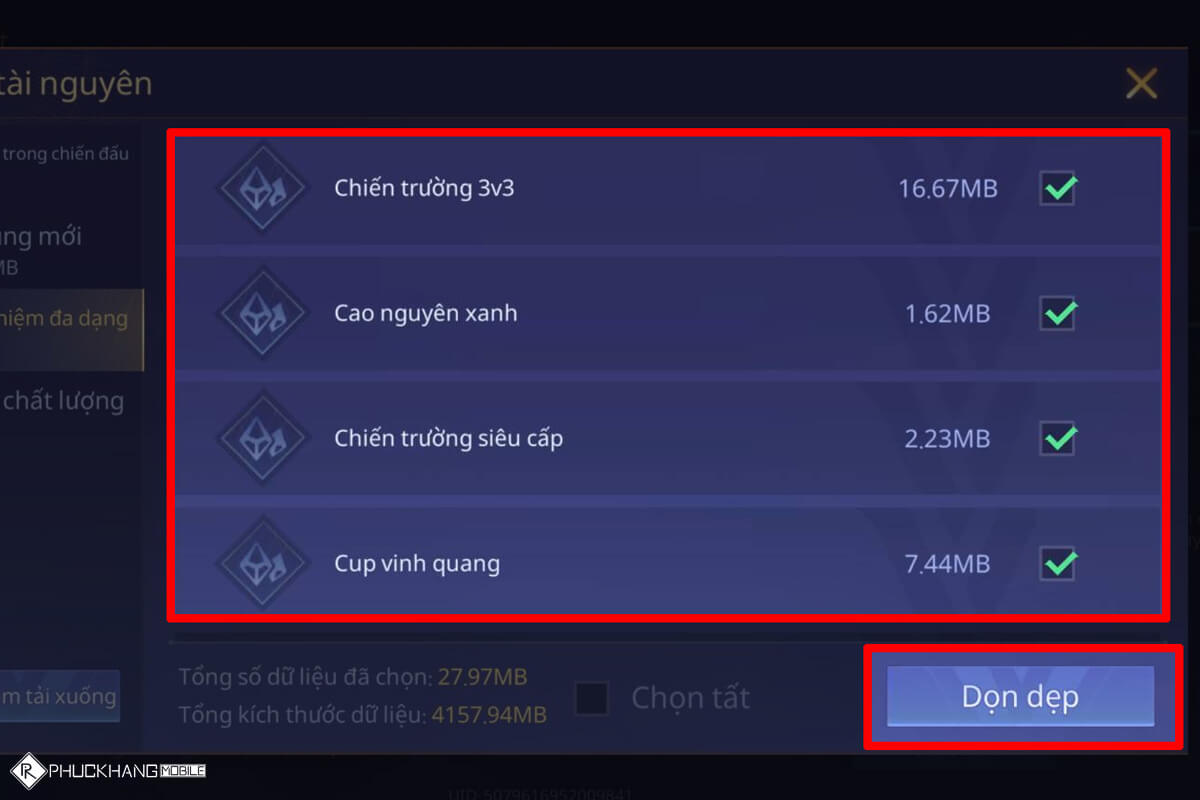 Cách giảm dung lượng Liên Quân Mobile - Hình 8