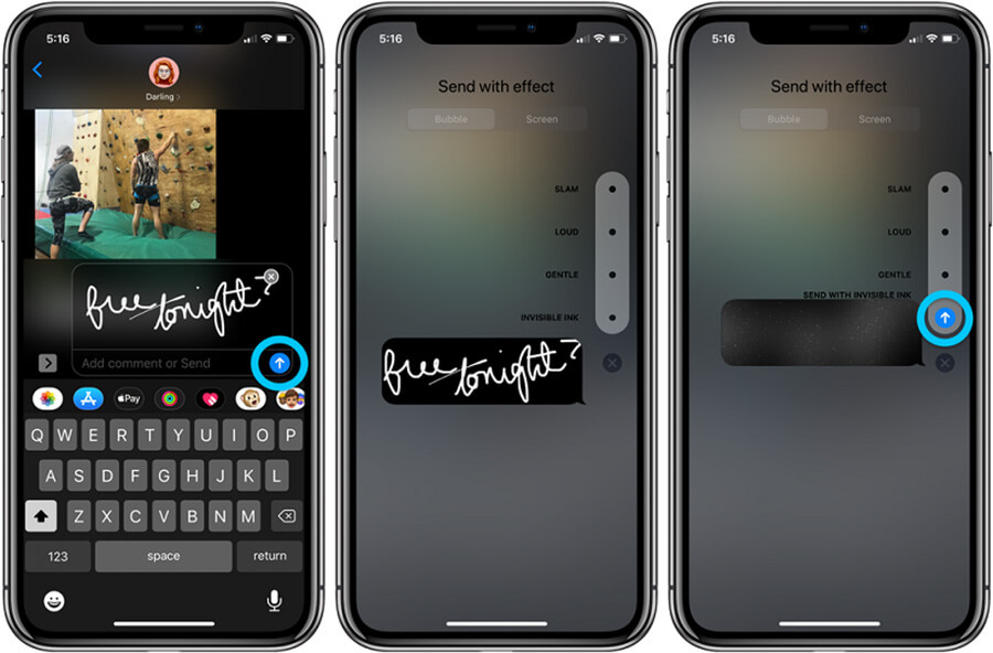 Cách gửi tin nhắn bằng chữ viết tay trên iPhone - Hình 3 Cách gửi tin nhắn bằng chữ viết tay trên iPhone - Hình 3