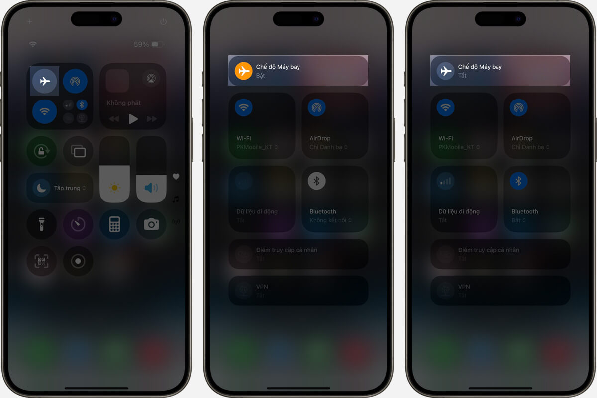 Bật chế độ máy bay trên iPhone