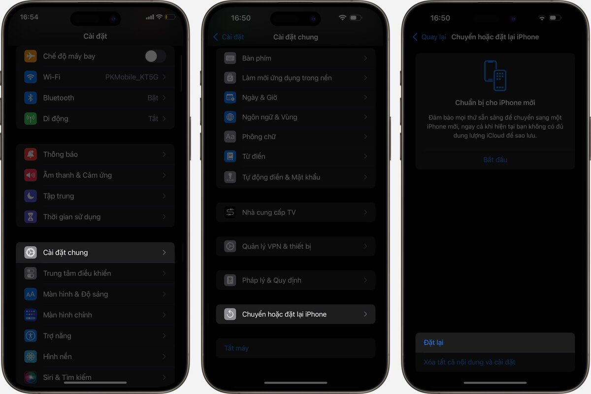 Đặt lại cài đặt mạng để sửa lỗi iPhone mất sóng