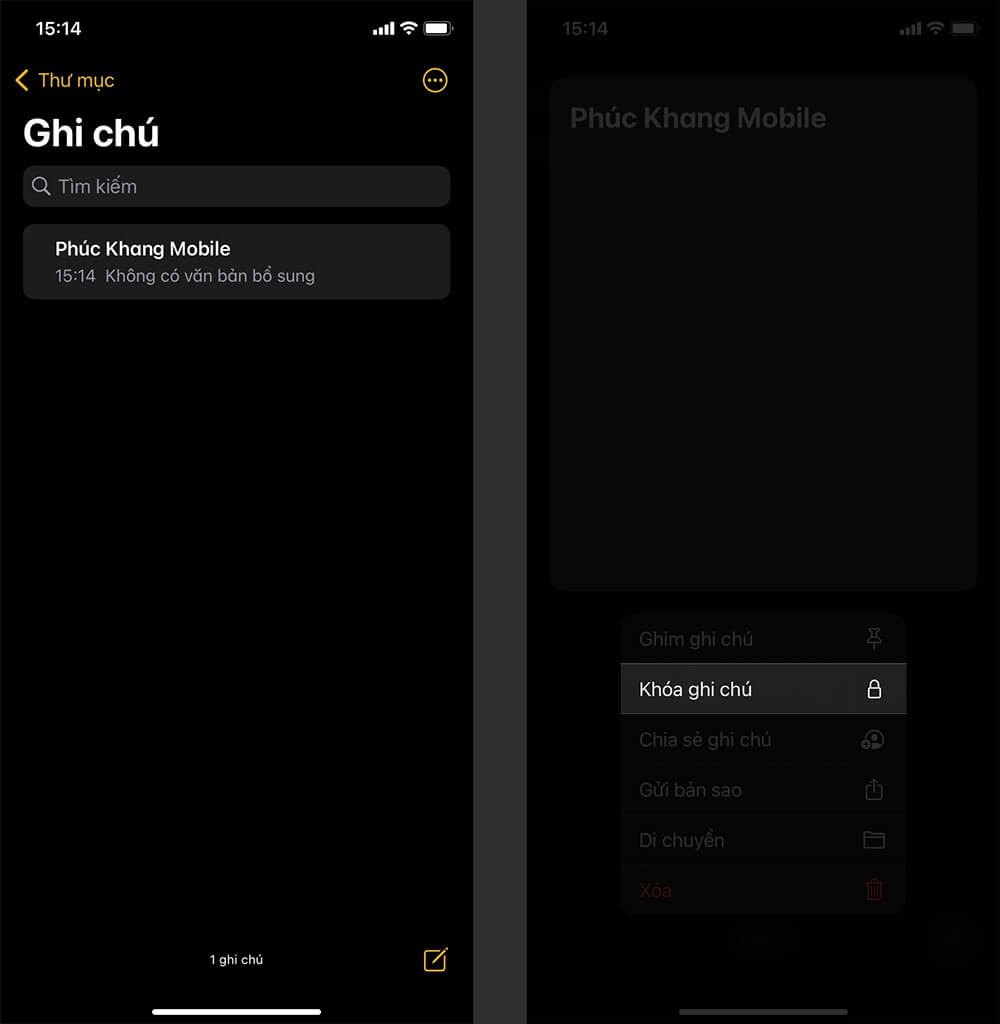 Cách khóa ghi chú trên iPhone - Hình 1