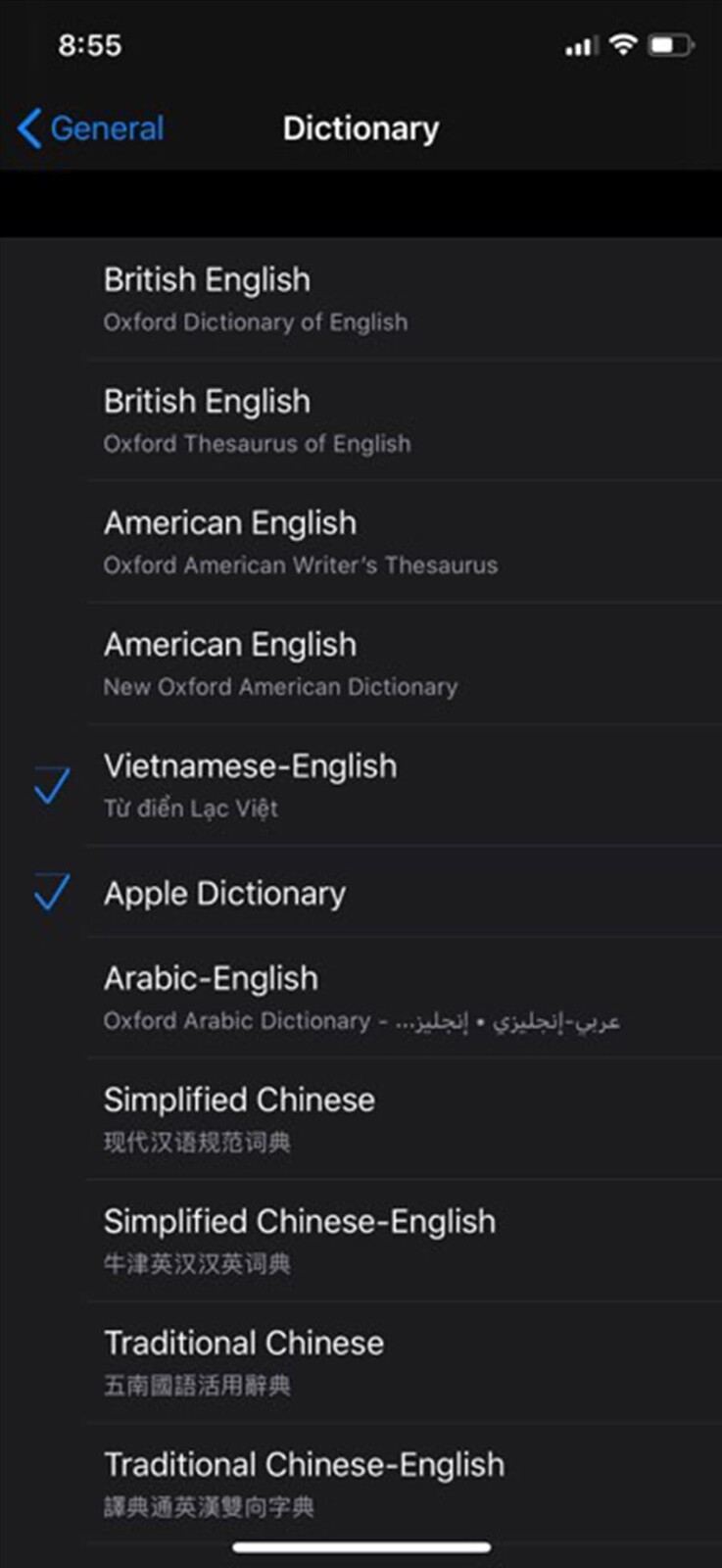 Cách kích hoạt và sử dụng từ điển tiếng Việt trên iOS 13 - Hình 1