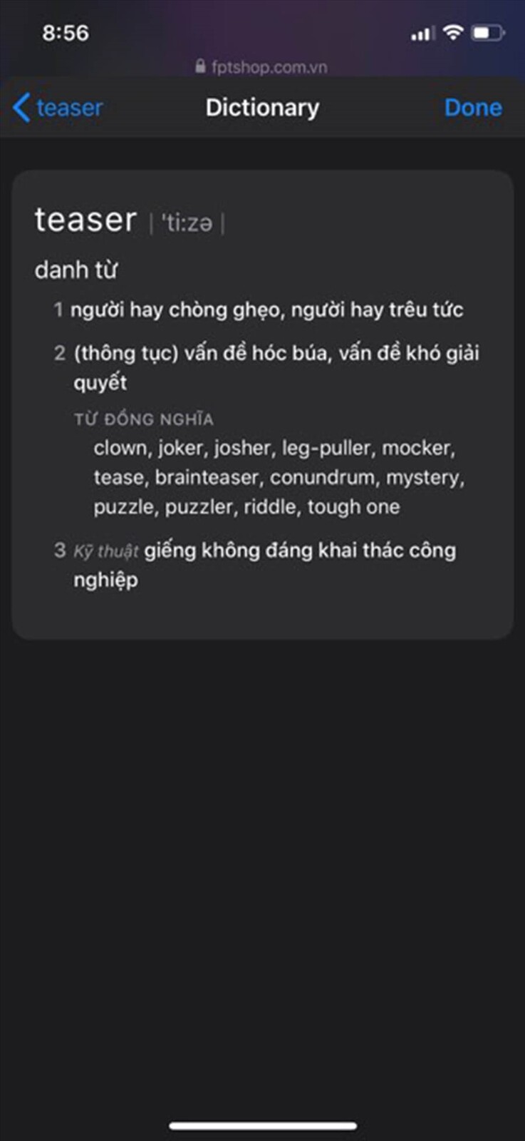 Cách kích hoạt và sử dụng từ điển tiếng Việt trên iOS 13 - Hình 3