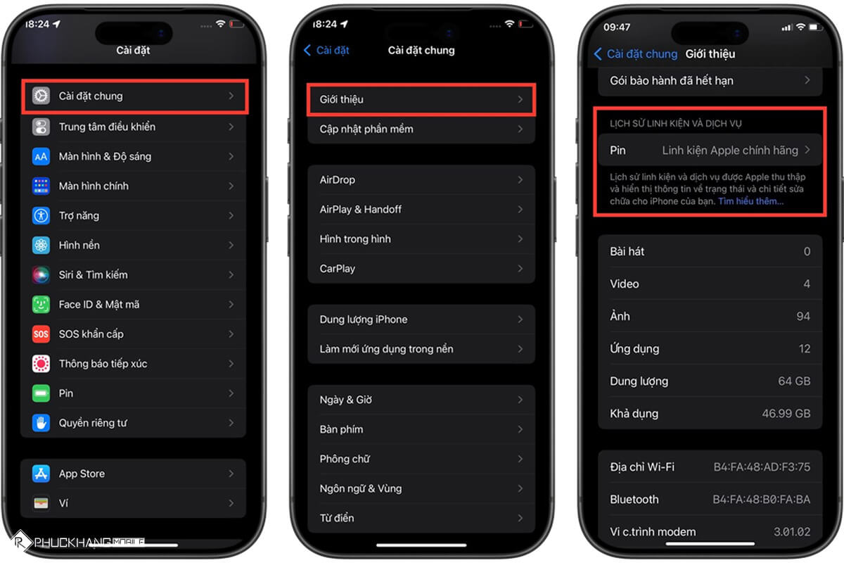 Cách kiểm tra màn hình iPhone 11 đã thay hay chưa kiểm tra màn hình iPhone 11