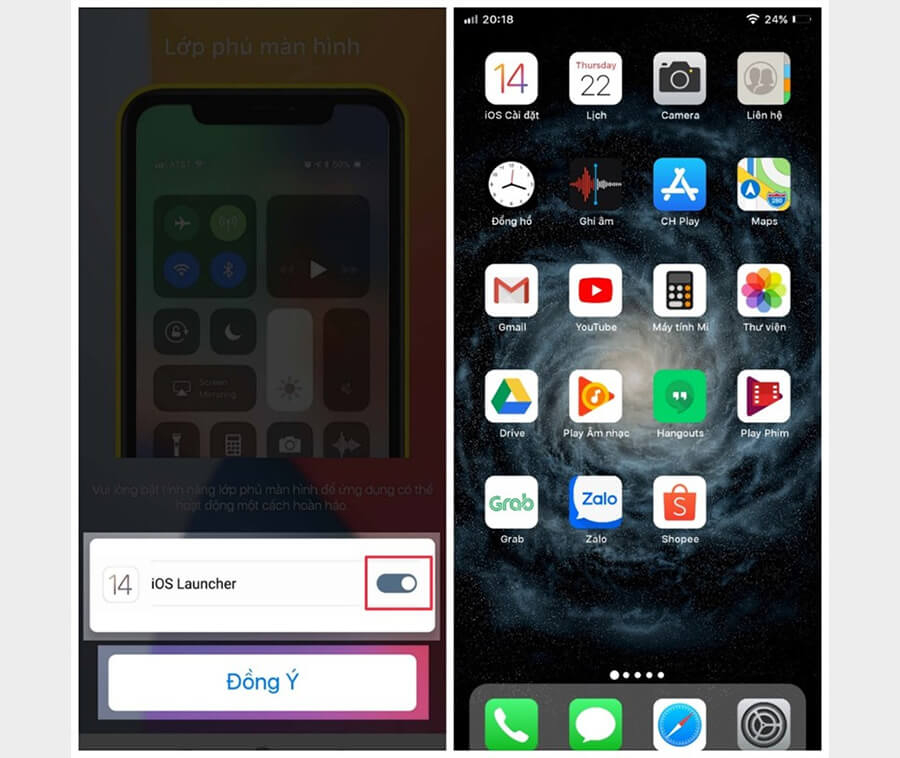 Cách mang giao diện iOS 14 lên smartphone Android trong một nốt nhạc - Hình 2 Cách mang giao diện iOS 14 lên smartphone Android trong một nốt nhạc - Hình 2