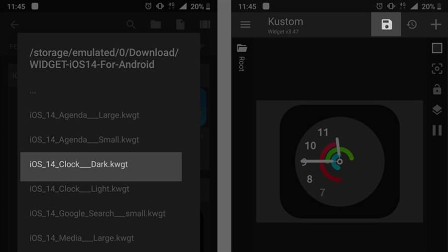Cách sử dụng màn hình widget iOS 14 trên điện thoại Android - Hình 4 Cách sử dụng màn hình widget iOS 14 trên điện thoại Android - Hình 4
