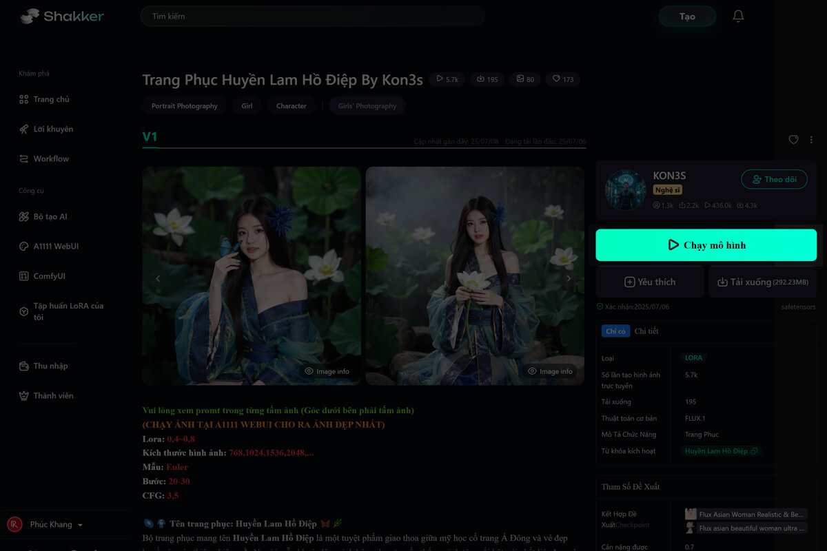 Quá trình tạo ảnh từ văn bản trên Shakker AI Quá trình tạo ảnh từ văn bản trên Shakker AI