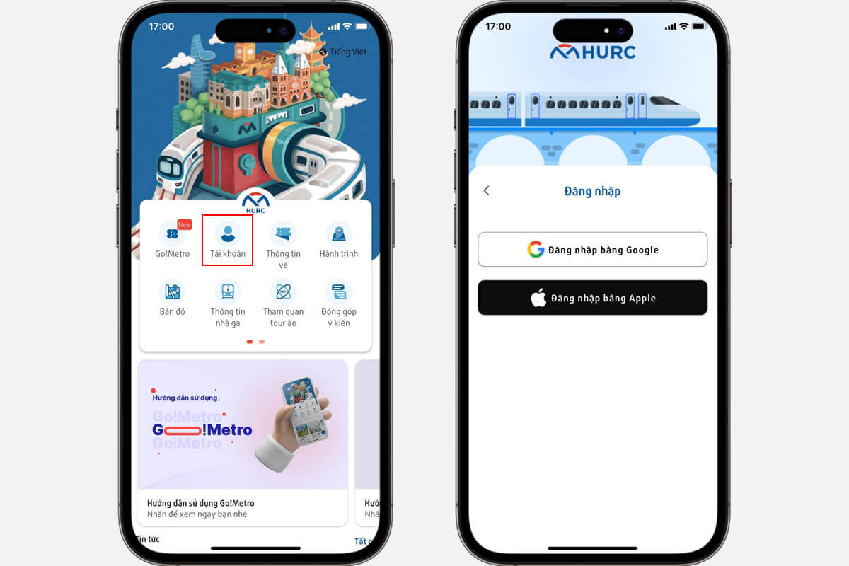 Cách sử dụng ứng dụng Metro HCMC - Hình 1